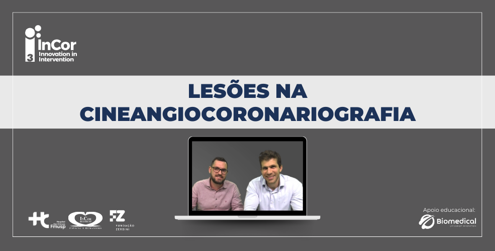 Assista ao vídeo e conheça mais sobre as lesões em cineangiocoronariografia com os Drs. Pedro Jallad e Rafael Bergo.