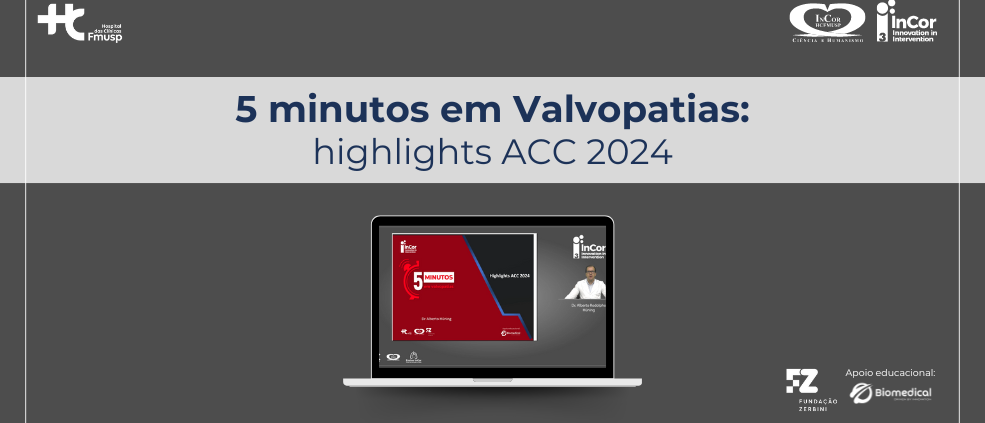 Confira o resumo de 3 artigos sobre valvopatias no novo vídeo com o Dr. Alberto Rodolpho Hüning. Saiba mais sobre degenerative mitral regurgitation, anticoagulants in TMVR e pacemaker after TAVI.